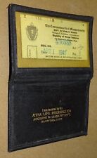 1941 Massachusetts Motor Vehicle Registration in Aetna Insurance Wallet Folder picture