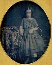 Antique 1840s TINTED DAGUERREOTYPE PHOTO 1/4 Plate VG 