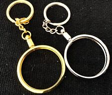 (2) Do It Yourself *Fit Your Coin* (40MM) Bezel Keychains picture