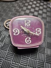 General Electric Alarm Clock Vintage Model 7368 USA Purple Working Funky Numbers picture