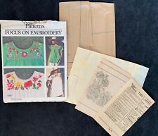 UNCUT COMPLETE Vintage Vogue 1253 Dress Scarf Embroidery Transfer Sewing Pattern picture