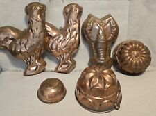 Vintage Copper Molds Lot of 6 picture