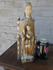 Vintage 1970s Sedes Sepentiae Throne madonna statue picture