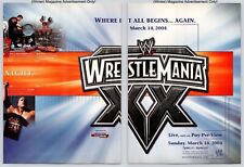 WWE Wrestle Mania XX The Rock Promo 2004 Full 2 Page Print Ad picture