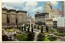 1961 Union Square San Francisco CA Postcard St Francis Drake Hotel United Vtg picture