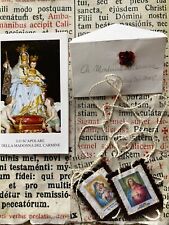 RARE VINTAGE LOT RELICS scapulars of the Madonna del Carmine : with wax seal  picture