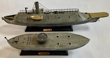 Collectible Berkeley Design Monitor & Merrimack metal ironclad boats -gd. cond. picture