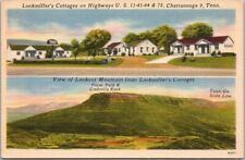 CHATTANOOGA, Tenn. Linen Postcard LOCKMILLER'S COTTAGES Lookout Mountain View picture
