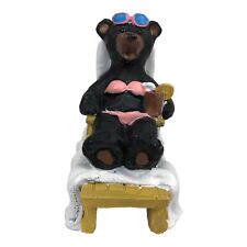 Slifka Bear Figurine Mama Beach Bear Decorative Tabletop Home Decor 4.25