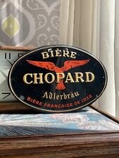 Vintage Decor  Biere Chopard Adlerbrau Metal Plate Brewery Eagle  Collectible picture