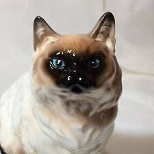 8.5” Himalayan Cat Figurine, Japan, Vintage Glazed Porcelain❤️ picture
