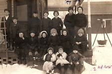 c1920 CEDAR SPRINGS SUNDAY SCHOOL PARTY SNOW WASHPOT RPPC POSTCARD 43-179 picture