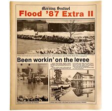 1987 Kennebec Flood Newspaper Morning Sentinel Maine 87 Extra 2 April 4 DWHH7 picture