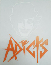 The Adicts Logo Iron On Heat Transfer White & Orange 9X11
