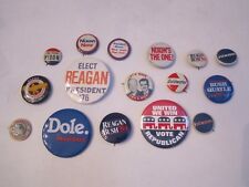 17 VINTAGE POLITICAL LAPEL PINS/ BUTTONS - KENNEDY, NIXON, GOLDWATER & MORE BBA7 picture