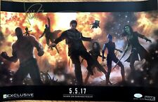 Michael Rooker signed Guardians of the Galaxy 2016 SDCC Marvel movie poster JSA picture