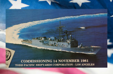 USS John A. Moore Navy Commissioning Souvenir Program November 1981 Long Beach picture