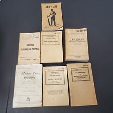 LOT of 7 -Vintage Military War Department Pamphlets WWII 1940, 1941. 1943, 1944. picture