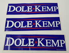 Dole Kemp 1996 President Set of 3 Bumper Stickers Robert Dole Jack Kemp picture
