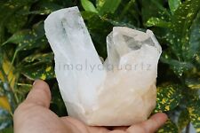 988 gm Pointed Natural Himalayan White Samadhi Quartz Crystal Cluster Specimens picture