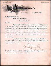 1899 Chicago - L Wolff Manufacturing Co - Plumbing Goods - Rare Letter Head Bill picture