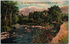 Mt. Washington Fron the Ammonoosuc River White Mountains New Hampshire Postcard picture