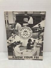 Vintage Know Your FBI Booklet 1974 Revised 10-74 picture