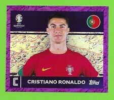 TOPPS Euro 2024 - POR 2 Cristiano Ronaldo - PURPLE / Purple Glitzer Rare Sticker picture