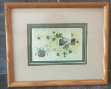 Antique 1914 Post Card IRELAND TO GREENWICH NY USA, Framed Matted Under Glass picture