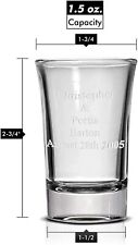 Personalized Shot Glass (1.5oz) Free Engraving Groomsman & Bridesmaid picture