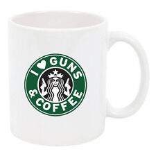I LOVE COFFEE AND GUNS GUN RIGHTS 2nd AMENDMENT 11 oz GATOR MUG CUP #MUG001 picture