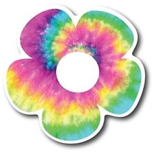 Tie Dye Daisy Hippie Flower Magnet Decal, 5 Inches, Automotive Magnet for Car picture
