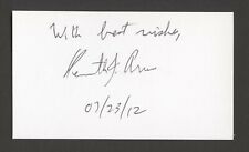 Kenneth Arrow d2017 signed autograph 2x3.5 cut Nobel Laureate 1972 Economics N69 picture