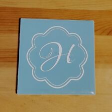 Personalized Ceramic Tile Coaster Set with Monogram - set of 4 picture