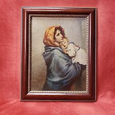 Vintage Madonna of the Streets Roberto Feruzzi print in gold border wooden frame picture
