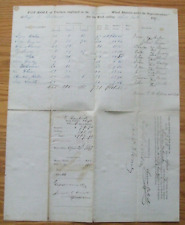 MANHATTAN NEW YORK CITY 3RD WARD 1847 MANURE SWEEPERS ROSTER FOR PAY OF WORKERS picture