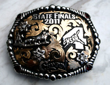 Rodeo Trophy Buckle Bob Berg Western Belt Buckle 2011 State Finals Champion picture
