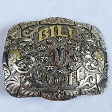 Rodeo Champion Style  Trophy Belt Buckle by Usher Brand Personalized Bill Popff picture