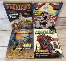 PREVIEWS COMIC MAGAZINE Lot Of 4 1996 1997  Star Wars Spawn Starman Genesis Vtg picture