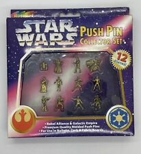 Vintage Star Wars Push Pin Collector 12 Piece Set - 1997 Roseart Golden  picture