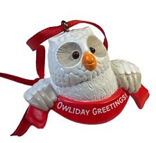 Vintage Hallmark 1989 Keepsake Christmas Ornament Owliday Greetings Owl Holiday picture