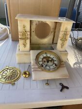 Antique Ansonia Marble Neoclassical mantle clock outside escapement Restoration picture