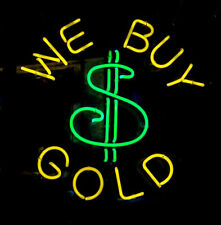We Buy Gold Silver Open Lamp Neon Light Sign 24