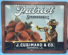 Orignal Patriot Strawberries J. Cusimano & Co. Advertising Poster (rare) picture