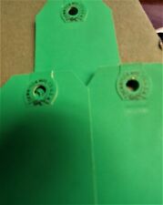 Lot of 100 Vintage 1950's Dennison Green 2GC Hang Tags Heavy Cardstock STAMPED picture