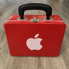 Vintage Apple Computer Lunchbox Red Tin Employee Promotional Giveaway 90s Rare picture