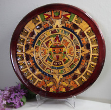 Mayan Calendar Wooden Hand Carved Wall Decor picture