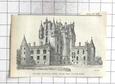 1887 Art Sketch Of Glamis Castle Viewed From The South West picture