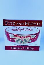 fitz and floyd damask holiday collection sentiment bowl vintage  picture