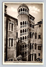 1922 RPPC Staircase Scala Minella Palazzo Contarini Bovolo Venice Italy Postcard picture
